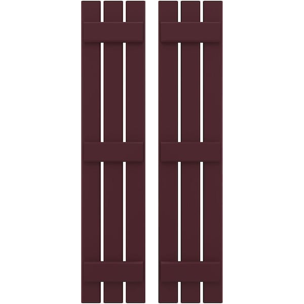 Ekena Millwork Americraft 3-Board, 3 Batten Exterior Real Wood Spaced Board-n-Batten Shutters, ARW401SB311X64WRH, PR ARW401SB311X64WRH - main